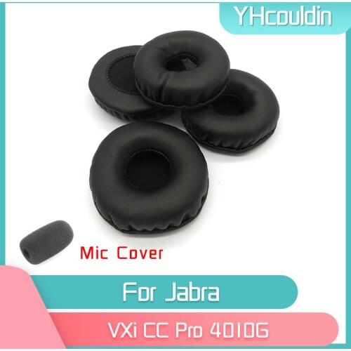 YHcouldin Earpads For Jabra VXi CC Pro 4010G Headphone Accessaries Replacement Wrinkled Leather