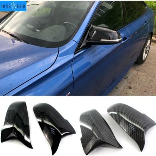 1 Pair Carbon Fiber Side Wing Replacement Rearview Mirror Cover Cap for BMW F10 F11 2014 2015 2016 2017