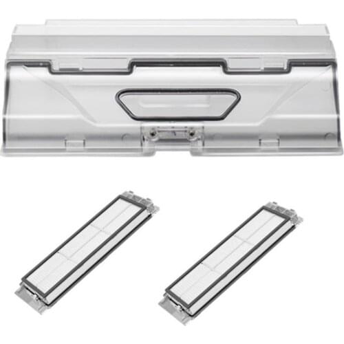 Dust Box Parts for Xiaomi Vacuum Cleaner Roborock S5 MAX S6 MaxV S6 PURE T7 PRO Robot Dustbin with Filter Accessroies