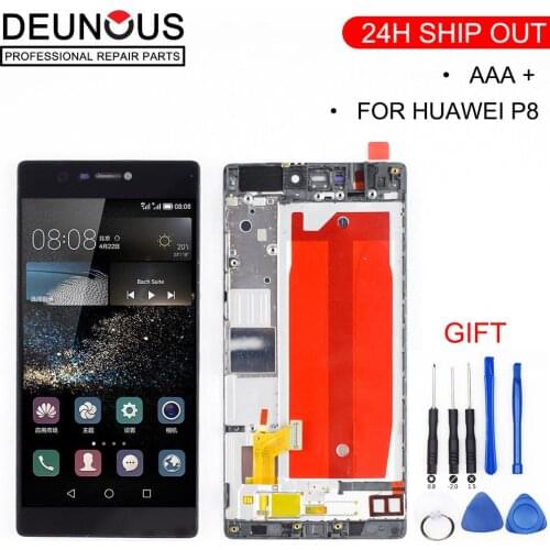 P8 5.2 Inch Lcd + Frame For Huawei P8 GRA_L09 GRA_UL00 GRA-L09 GRA-UL00 Lcd Screen Display Touch Digitizer Assembly with Frame