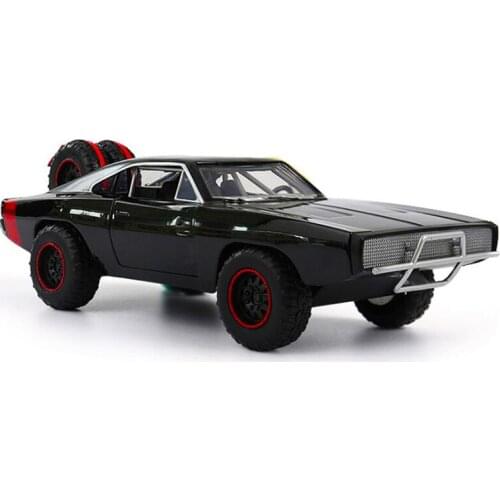 1:24 Scale Black Metal Alloy 1970 Charger Fast Car Pull Back Model Diecast Vehicles Boys Toys Gifts Collection Souvenirs Display