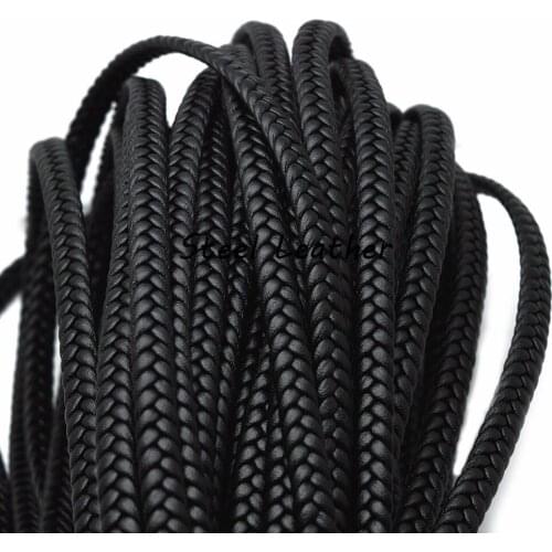 10m/lot Approx 8*3mm black Flat Braided Leather Cord Fit Necklace Bracelet String Rope Thread Lace DIY Jewelry Making Findings