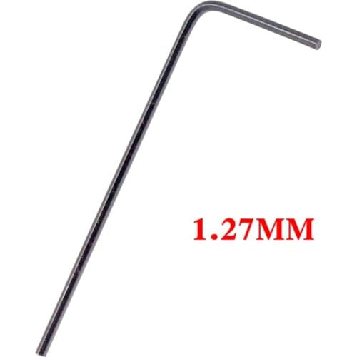 10 Pieces Guitar Bridge Saddle Iron Hexagon Hex Wrench 1.27mm for Electric Guitar Replacement Repair Parts