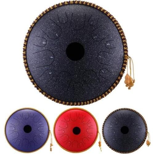 14 inch Alloy Steel Tongue Drum C Tone Handheld Tank Drum Percussion Instrument Yoga Meditation Beginner Music Lovers Gift