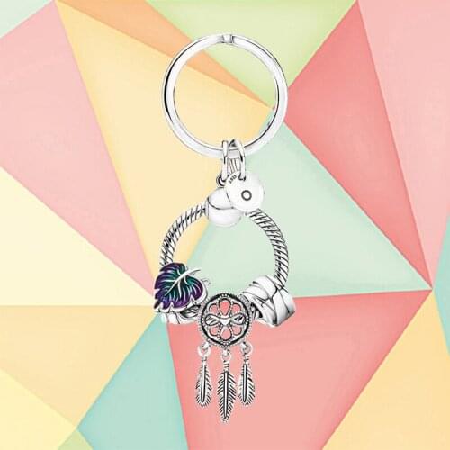 2021 Fall New S925 Sterling Silver Fairy Dream Catcher Pendant Keychain Set Ladies Exquisite DIY Party Fashion Accessories