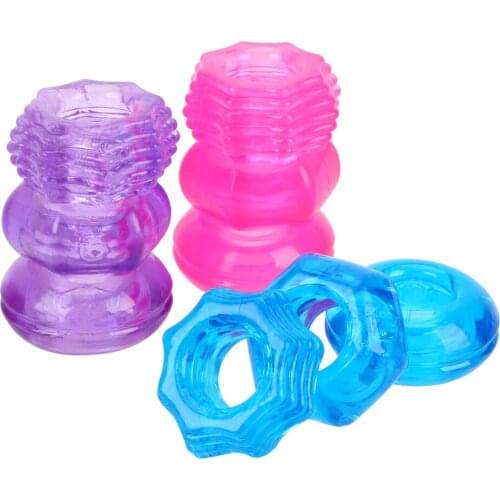 Crystal Penis Ring Sex Product Cock Ring Silicone Delay Ejaculation 3Pcs/set Sex Toys for Men