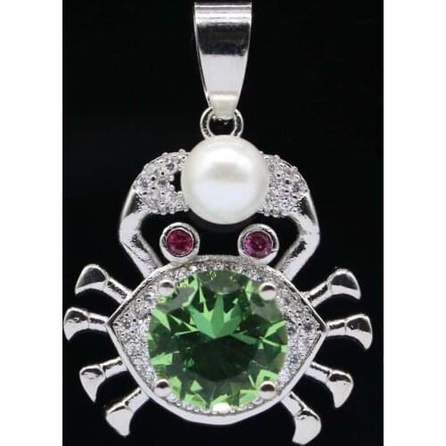 31x21mm Delicate Fine Cut Created Orange Spessartine Garnet CZ For Sister Wedding Silver Pendant Eye Catching