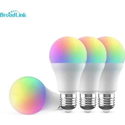 4-Pack BroadLink LB27R1 E27 E26 RGB Smart Bulb works with Alexa and Google Home