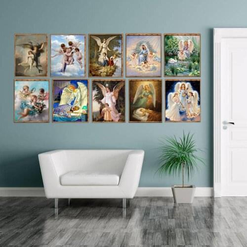 5D DIY Full Drill Diamond Rubiks Cube Diamond Painting Guardian Angel Butterfly Cross Stitch Set Embroidery Mosaic Kit 40*30cm