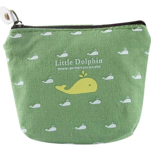 70PCS / LOT Girl Cute Animal Zero Purse Creative Canvas Key Bag Small Wallet Portable Coin Storage Bag