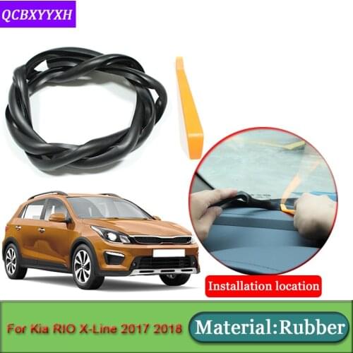 Car-styling For KIA RIO X Line 2017 2018 Anti-Noise Soundproof Dustproof Car Dashboard Windshield Sealing Strips Car Accessories