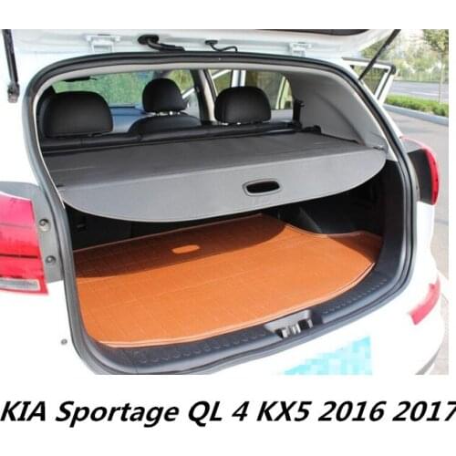 Car Rear Trunk Security Shield Cargo Cover For KIA Sportage QL 4 KX5 2016 2017 High Quality auto parts Black, beige