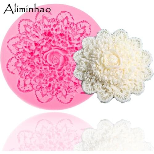 B0008 Flower shape Sugarcraft Silicone mould fondant mold cake decorating tools chocolate molds Resin Clay Soap Mold