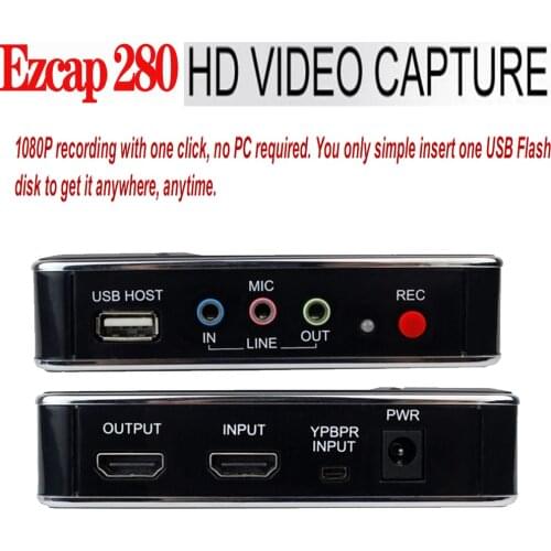 Ezcap272 VHS To Digital Converter Analog Video Recorder AV Capture Video Tapes Transfers to Digital Format for For Hi8,DVD,VCR