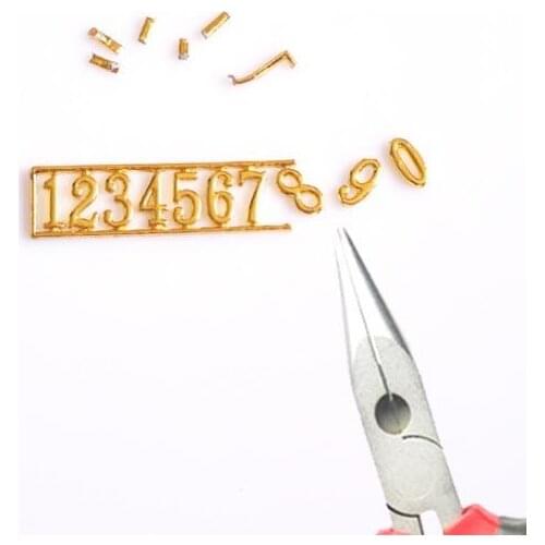 G10-X159 children baby gift Toy 1:12 Dollhouse mini Furniture Miniature rement accessories Metal digital house number 1pcs