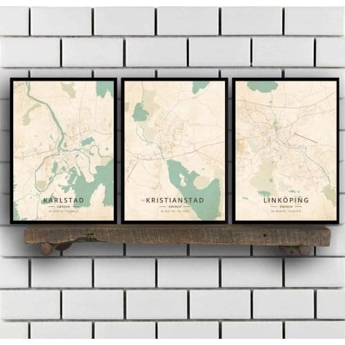 Karlstad Kristianstad Linkoping Lulea Lund Malmo Norrkoping Orebro Ornskoldsvik Ostersund Skelleftea Skovde Sweden Poster