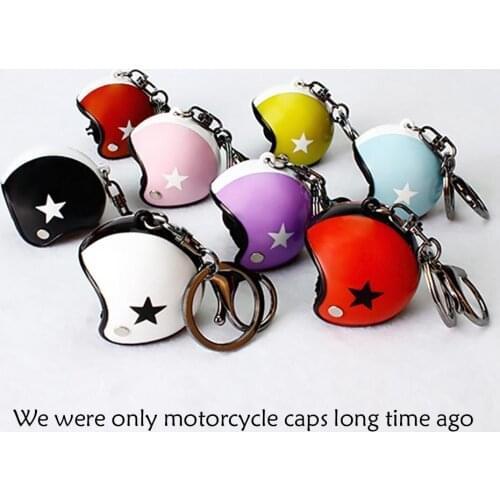 Creative Car Accessories Pendant Five-pointed Star Motorcyclist Helmet Keychain Create Beautiful Gifts With You And Your Family