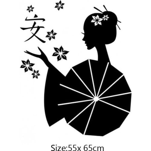 KUCADA beautiful girl wall sticker for home decoration removable pvc wallpaper mural art decal wall decor WP3918