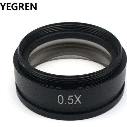0.5X Barlow Objective Lens Working Distance 160 mm Auxiliary Lens f/ Stereo Microscope w/ Mounting Size M42 M48 M50 M52 x 0.75mm