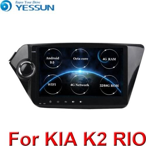 Android 9.0 Multimedia player car dvd gps navigation for Kia k2 RIO 2010 2011 2012 2013 2014 2015 car radio stereo dvd gps
