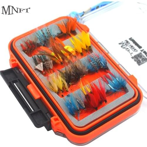 MNFT 72PCS Assorted Nymph Fishing Fly Combo Trout Bass Blue Gill Panfish Artificial Lures kit with Double Faced Waterproof Box
