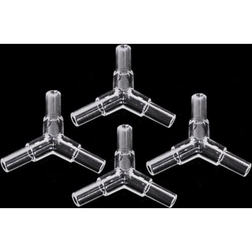 10pcs/lot 4mmPlastic Aquarium Connector 3 ways YShaped Fish Tank Air Pump Accessories Connector Control Valve Air PipeTube