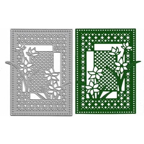 Cutting Dies Frames Troqueles De Corte De Metal Scrapbooking Flower Grid Cut Die DIY Mold Album Cards Decoraive Paper Crafts