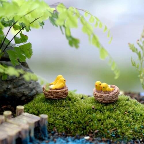 RipengPI Mini Resin Bird Figure Miniature Ornaments Looks Real Landscape Bonsai Doll Toy Decoration