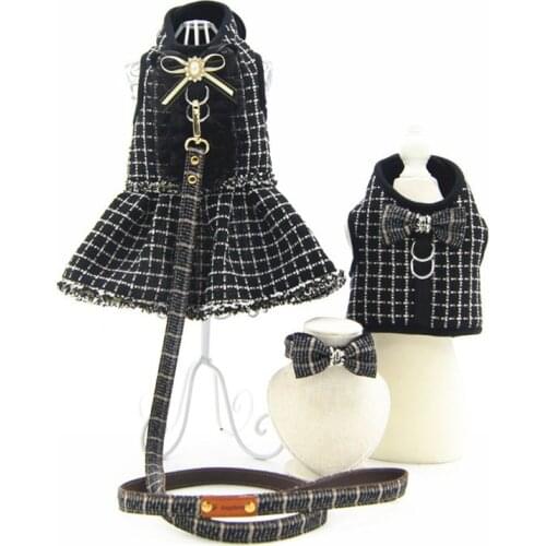 Dog Harness Clothes Luxury Designer Pitbull Pet Accessories For Small Breeds Dogs Vests Chihuahua Puppy Dog Leash Cat Accessorie