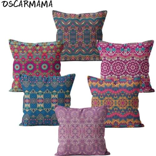 Scandinavian Boho Morocco African Peacock Rectangle Cushion Cover Relleno Cojin 40 45 50 Chair Throw Pillow Case Home Decoration