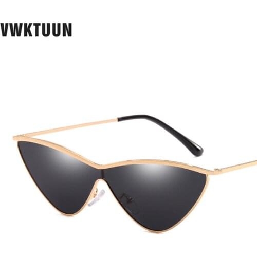 VWKTUUN Cat Eye Vintage Sunglasses Women Triangle Sun glasses For Womens Cateye Points Outdoor UV400 Shades Gradient Sunglass