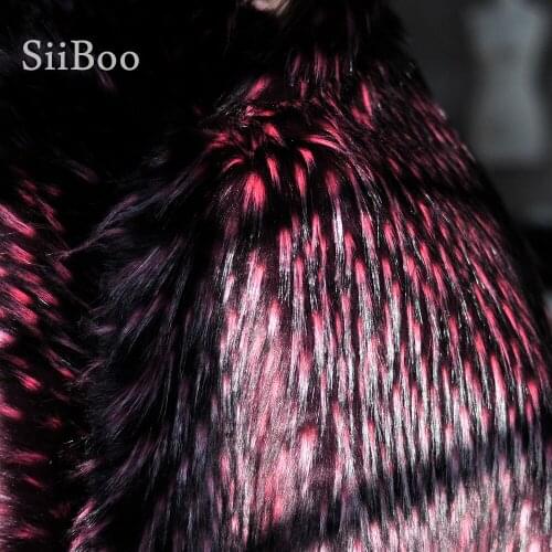 Siiboo super thick faux raccoon fur fabric purple shine drape high grade for garment DIY costume photograph background sp6471