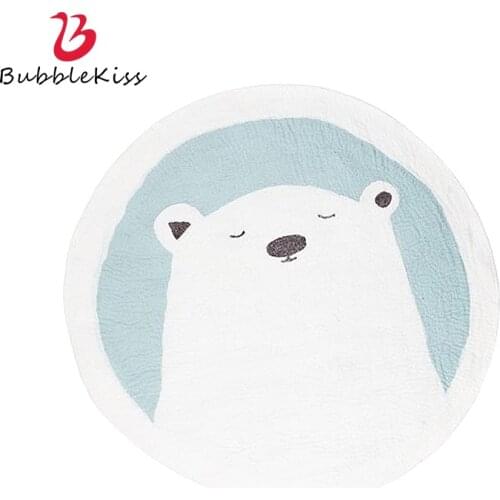 Bubble Kiss Cartoon Lamb Wool Rugs Thick Round Carpet Children Crawling Bedroom Area Rugs Home Living Room Decoration Floor Mat