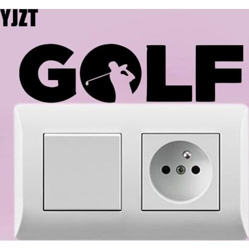 YJZT Mural Decal Golf Sport Logo Club Hook Home Decor Wall Decal Bedroom Vinyl Light Switch Sticker 8SS2266