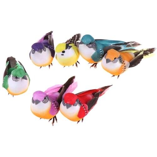 1pc Home Garden Simulation Feather Birds Models Fake Artificial Foam Animal Wedding Ornament Miniature Decoration