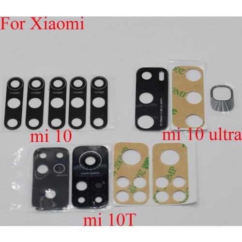 10pcs/lot High quality For Xiaomi Mi 10 Pro / 10T Pro / 10 Ultra Back Camera Glass Lens Cover With Sticker