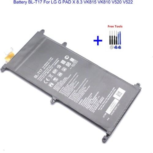 1x 4800mAh BL-T17 BLT17 Replacement Battery For LG G PAD X 8.3 VK815 VK810 V520 V522 Batteries + Repair Tools kit