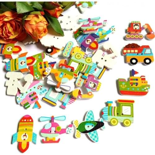 40Pcs/lot Mix Cartoon car Buttons Flatback Scrapbooking Decorative Buttons for Crafts Multicolor botones para manualidades