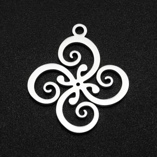 5pcs/lot 100% Stainless Steel 22x20 Flower DIY Charm Pendant Wholesale Necklace Finding Supplies Top Quality Earring Finding