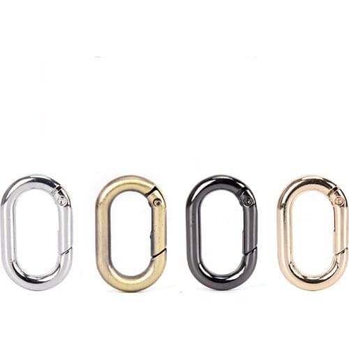 5Pcs Handbag Buckle Plated Gate Spring Oval Ring Carabiner Purses Snap Hooks Carabiners Bag Accessories Zinc Alloy Buckles Clips