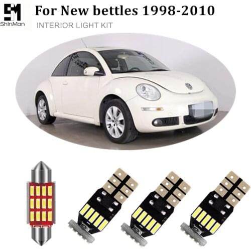 5x Error Free Interior LED Light Kit for VW New Beetles 1998-2010 car accessories reading dome lights trunk light auto bulb