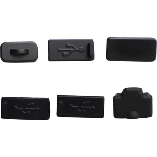 Aolion 6pcs Dust Plug for PS5 Gaming Console Silicone Dust Proof Cover Stopper Dustproof Kits