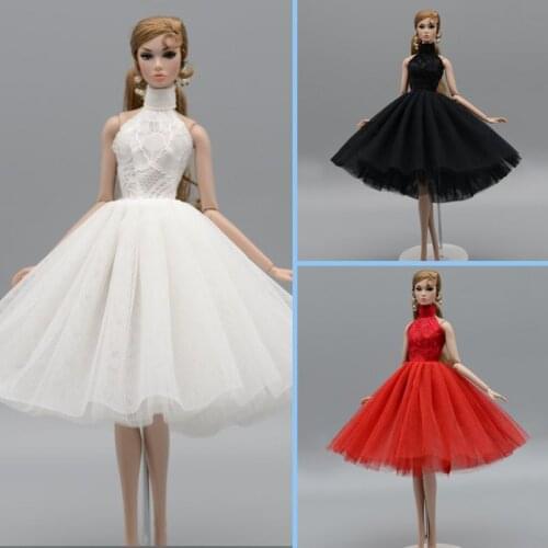 High Neck Fashion Ballet Dress For Barbie Doll Outfits 1/6 Dolls Accessories Dancing Clothes 4-layer Skirt Party Gown Kids Toy
