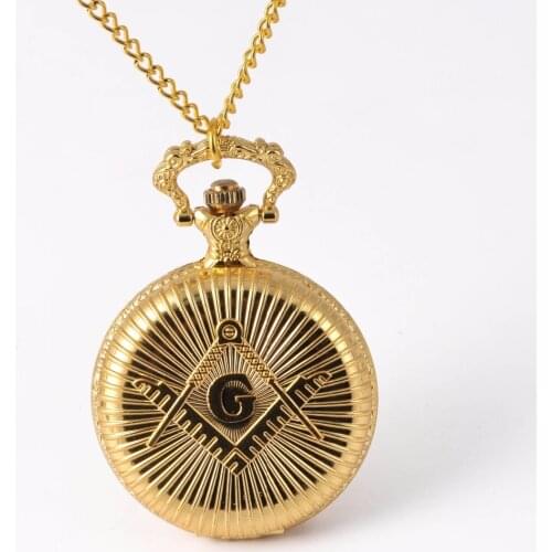 8882 G word gift smooth quartz pocket watch full gold mens womens fashion retro blessing hand wind double hunter