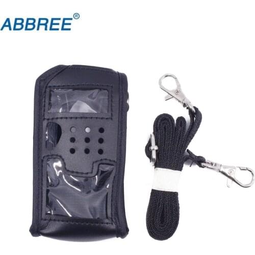 Abbree Soft leather Carry Case Cover For BAOFENG Portable Ham Radio UV-5R UV-5RA UV-5RE Plus Series Walkie Talkie