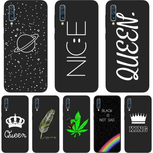 Black Star Phone Case For Samsung Galaxy A10 A20 A30 A40 Silicone Soft TPU Back Cover For Samsung Galaxy A80 A70 A60 A50 Case
