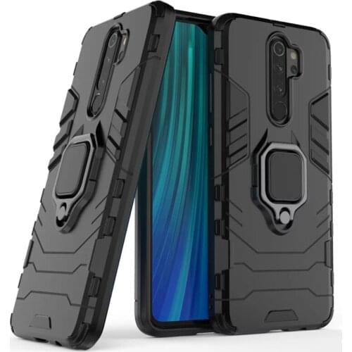 For Xiaomi Redmi Note 8 Pro Case Luxury Armor Magnetic Metal Ring Soft Silicone Case for Redmi Note8 Pro Car Holder Stand Cover