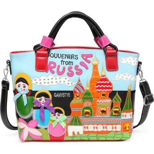 Designer Handbags High Quality Shopper Fashion Tote Bag Ladies PU Leather Cartoon Messenger Bags for Women Casual Shoulder Bag