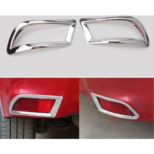 For Toyota Yaris 2014 2Pcs ABS Plastic Car Rear Tail Fog Light Lamp Cover Foglight Bezel Frame Trim Decoration Accessories