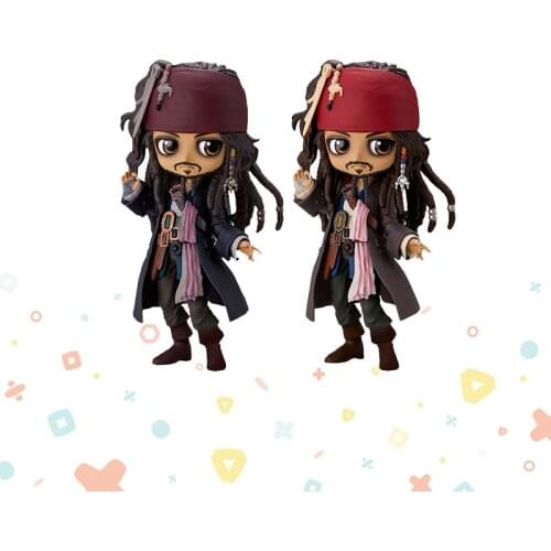 Bandai Genuine Qposket Pirates of The Caribbean Jack Sparrow William Turner Action Figure Model Toys